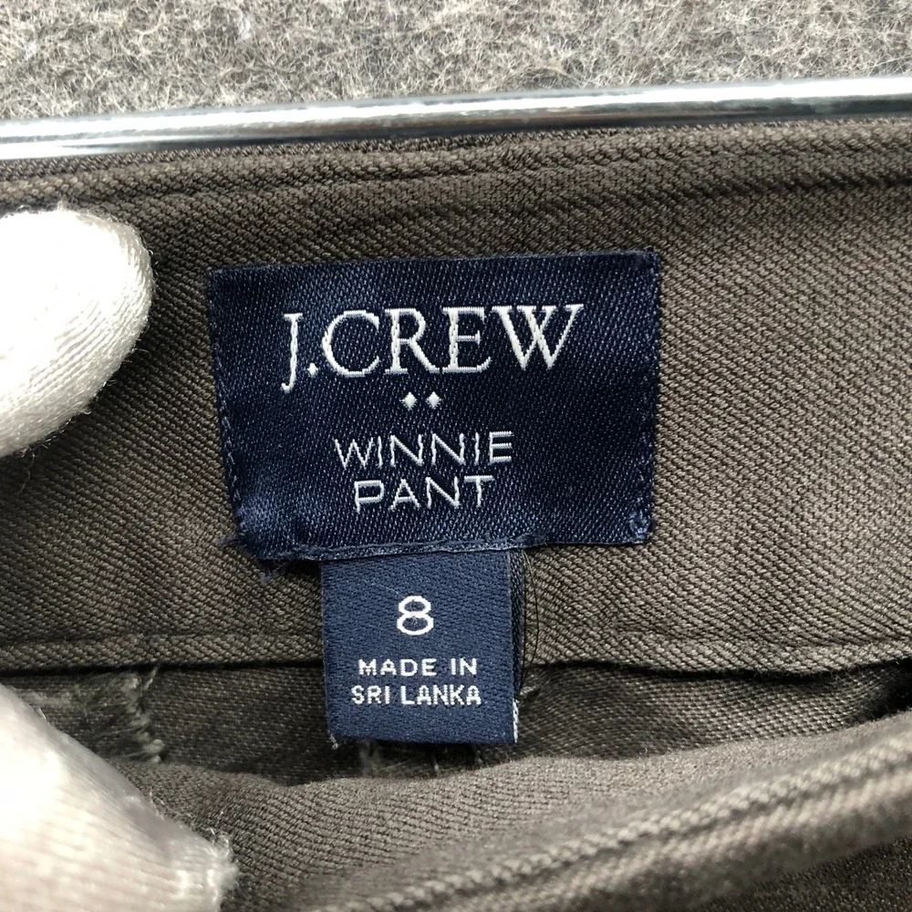J.Crew Winnie Pant Womens‎ 8 Brown Skinny Fit Stretch Trouser Mid Rise Side Zip